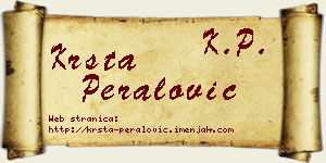 Krsta Peralović vizit kartica